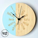 20cm Laser Engraved Te Reo Māori Clock