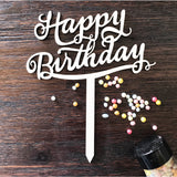 Happy Birthday Cake Topper (Script)