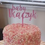Baby Surname Cake Topper