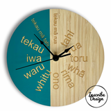 Laser Engraved Te Reo Māori Clock