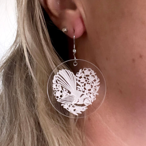 Pīwakawaka Fantail Earrings