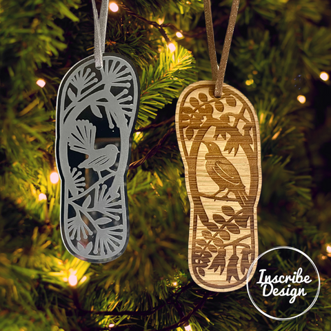 Native Bird Jandal Christmas Decoration