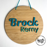 3D Two Names Wall Hanging