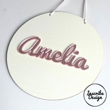 3D Mirror Acrylic Name Wall Hangings