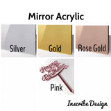 3D Mirror Acrylic Name Wall Hangings