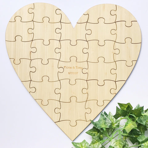 Wedding Guest Heart Puzzle