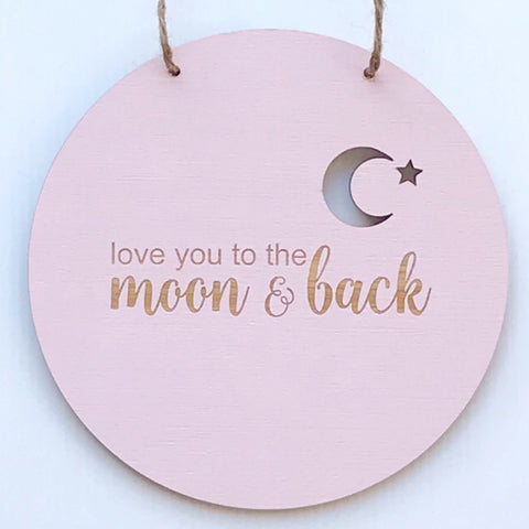 Love you to the moon & back Wall Hanging
