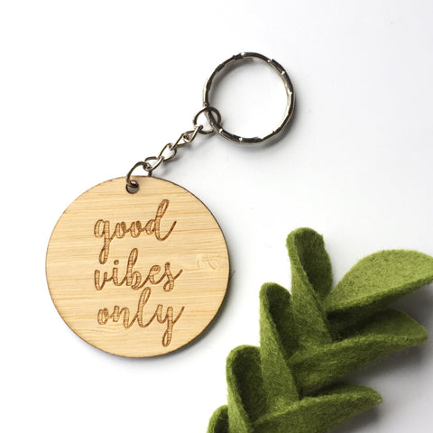 Good Vibes Only Key Ring