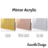 Mirror Acrylic Custom Name Decorations